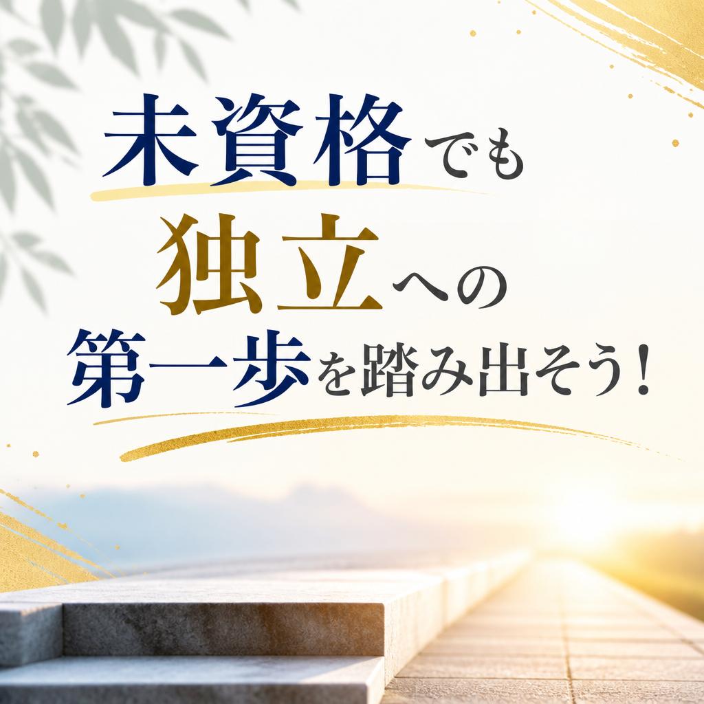 未資格でも独立への第一歩を踏み出そう！