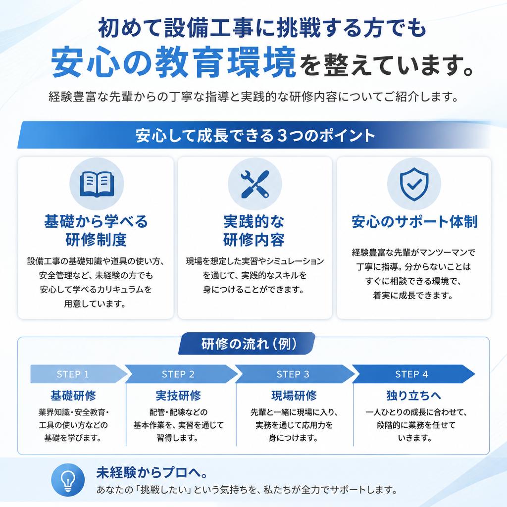 未経験者歓迎！安心の教育制度