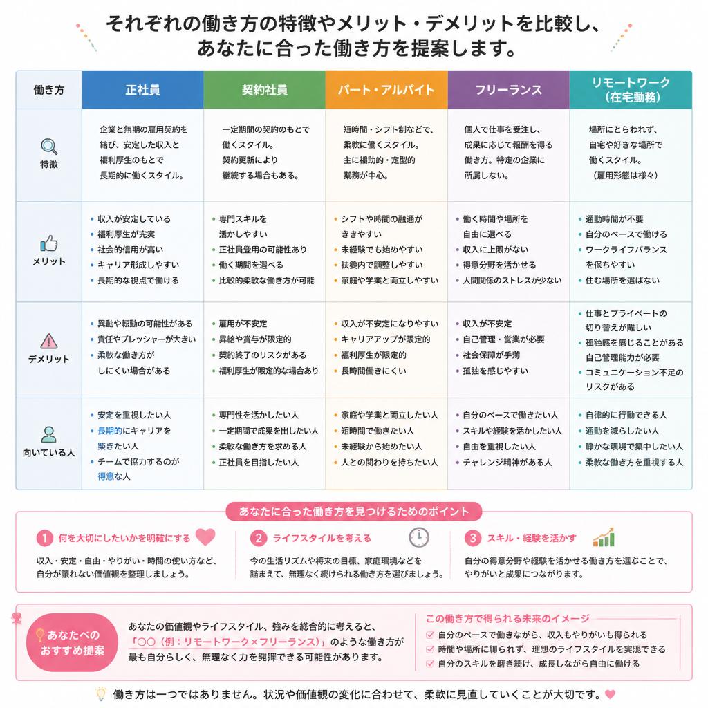 2. フルタイムとパートタイムの違い