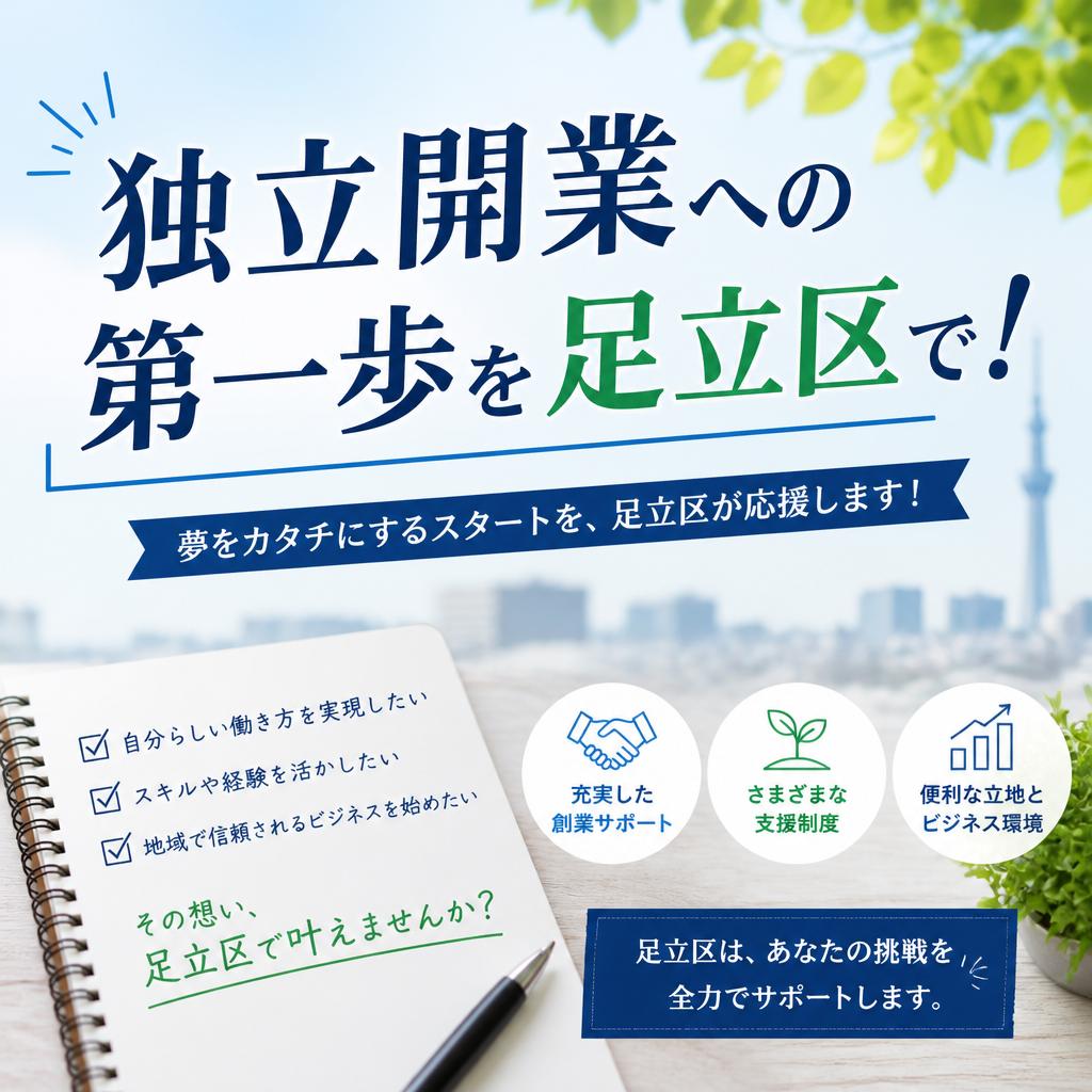 独立開業への第一歩を足立区で！