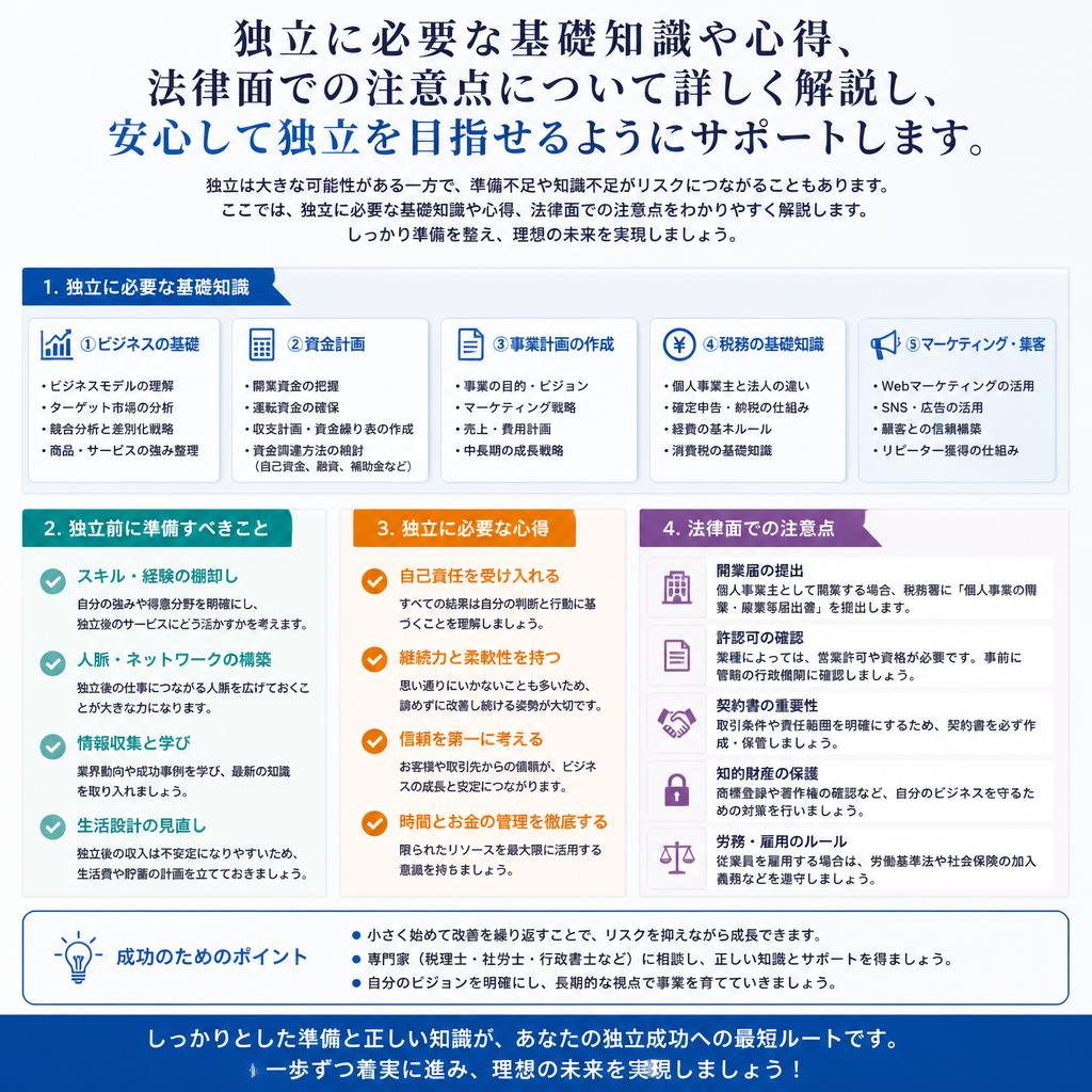 2. 独立を成功させるための基礎知識
