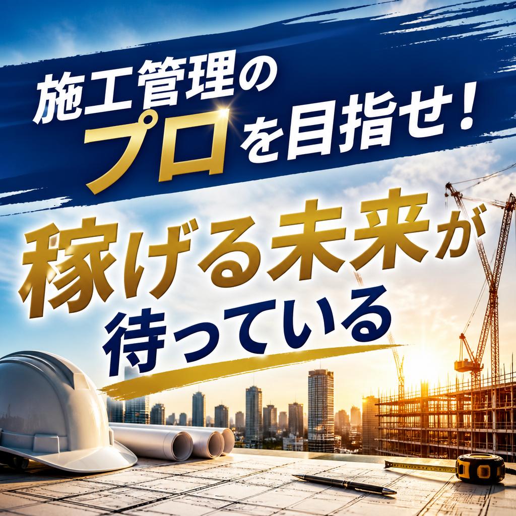 施工管理のプロを目指せ！稼げる未来が待っている