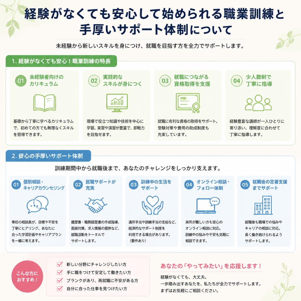 未経験からのスタートを応援