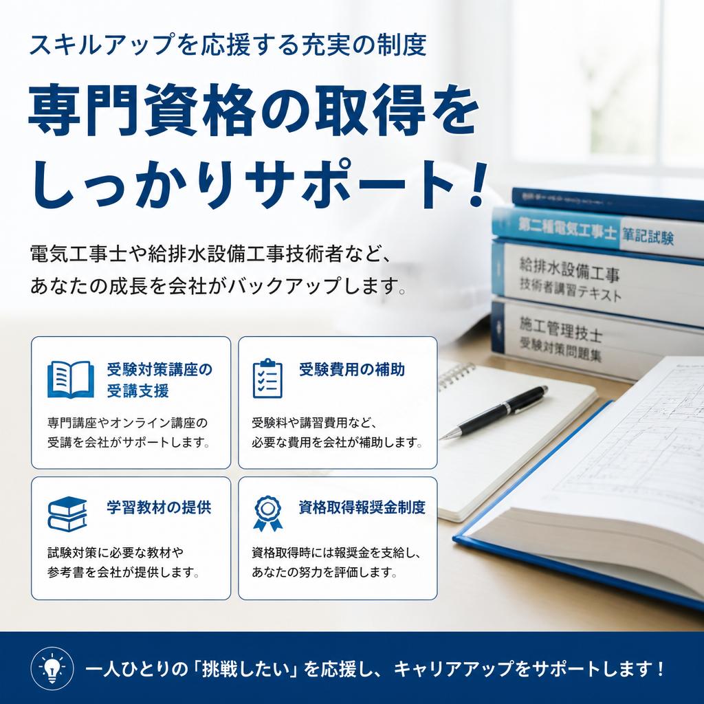 資格取得支援で更なるスキルアップ