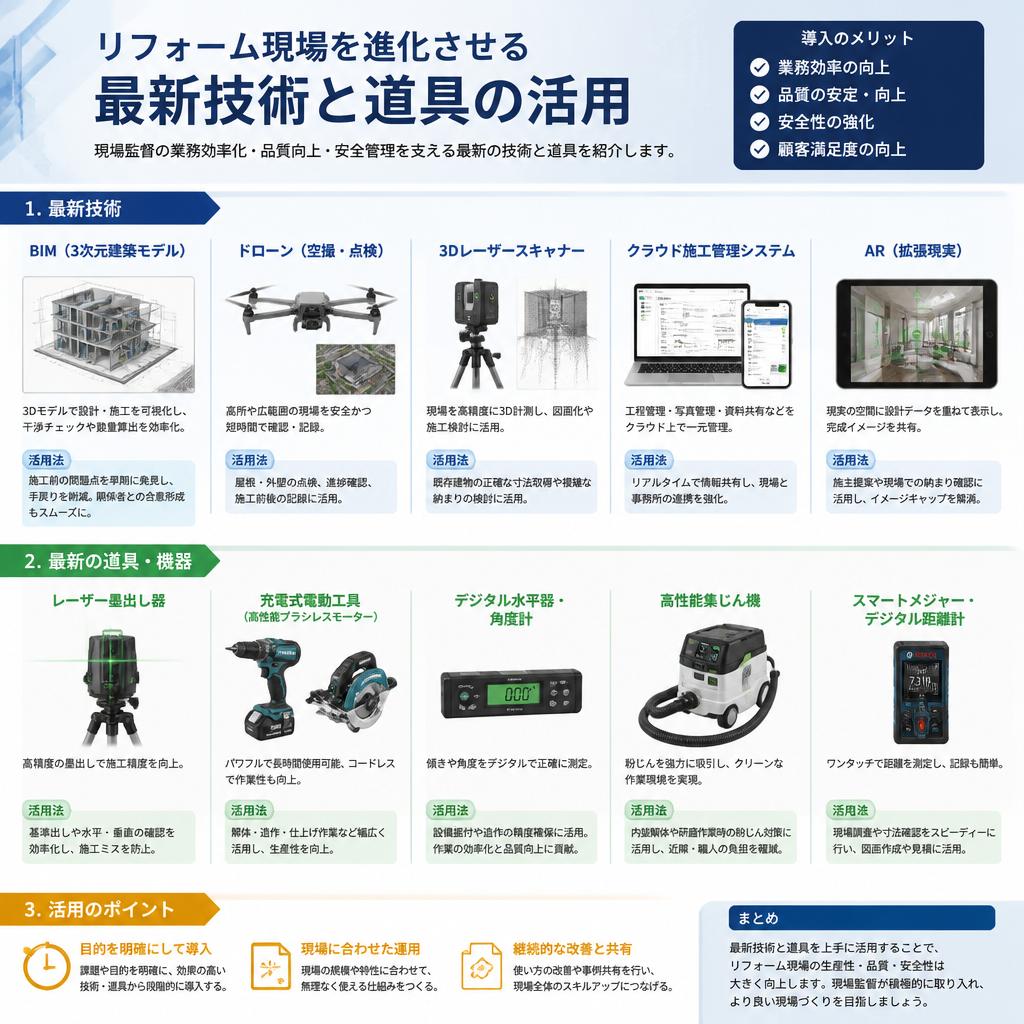 最新技術と道具の利用