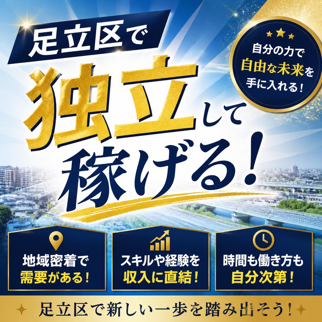 足立区で独立して稼げる！